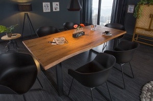 MASA DINING, STIL RETRO 160CM , MAMMUT, DIN LEMN MASIV DE SALCAM SI METAL, ARTIM GROUP SELECTION