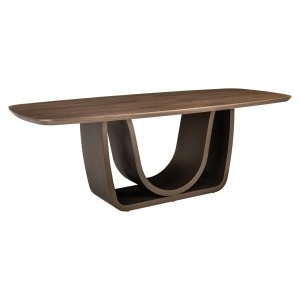 MASA DINING WINDSOR 230cm, REALIZATA DIN METAL, MDF, FURNIR, LEMN RECICLAT, CULOARE NUC/ALAMA, STIL MODERN, RICHMOND - Img 7