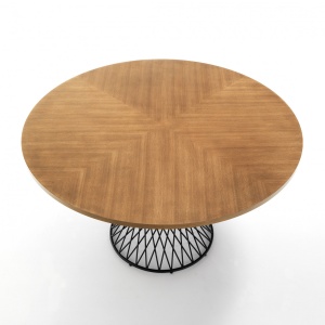 MASA ELEGANTA ROTUNDA 137CM, CLEW, COD 4171, STIL MODERN, REALIZATA DIN METAL SI MDF - Img 1