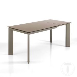 MASA EXTENSIBILA 120/170CM, BLADE 120 GRI, COD 2438, STIL MODERN, REALIZATA DIN METAL SI STICLA - Img 3