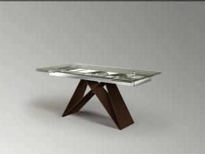 MASA EXTENSIBILA 160/220CM, MIKA 713023, DIN STICLA SI METAL, STIL ULTRAMODERN SCHULLER