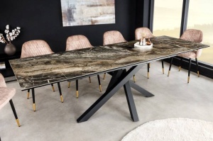 MASA EXTENSIBILA 180-220-260CM, METAL, STICLA SI CERAMICA, ASPECT MARMURA, ARTIM GROUP SELECTION