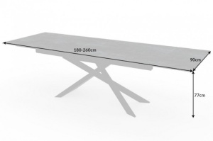 MASA EXTENSIBILA DE LUX 180/220/260CM, EUPHORIA, DIN METAL, STICLA SI CERAMICA, ARTIM GROUP SELECTION - Img 7