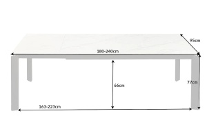 MASA EXTENSIBILA OFFICE, 180-240CM, MODEL X7, CERAMICA/STICLA, ASPECT MARMURA - Img 5