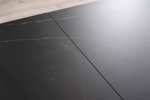 MASA EXTENSIBILA SALVADORE SAHARA, EFECT DE MARMURA/NEGRU, 160/240 CM, STICLA, CERAMICA ITALIANA SI METAL, STIL MODERN - Img 5