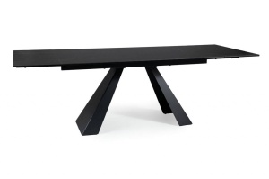MASA EXTENSIBILA SALVADORE SAHARA, EFECT DE MARMURA/NEGRU, 160/240 CM, STICLA, CERAMICA ITALIANA SI METAL, STIL MODERN - Img 7