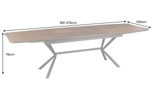 MASA EXTESIBILA DE MARI DIMENSIUNI, GRANDEZZA 180- 270CM, FURNIR LEMN DE NUC SI METAL, ASPECT NUC, ARTIM GROUP SELECTION - Img 5