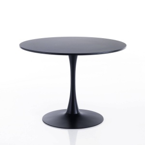 MASA LIVING 90CM, KYOTO NEAGRA, DIN METAL SI MDF LACUIT, DESIGN MODERN - Img 2