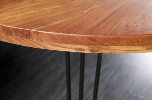 MASA ROTUNDA 120CM, LEMN MASIV DE SALCAM SI METAL, DESIGN INDUSTRIAL, ARTIM GROUP SELECTION - Img 5