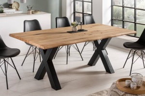MASA STIL INDUSTRIAL 200CM , EDGE, COD 41186, DIN LEMN MASIV DE STEJAR