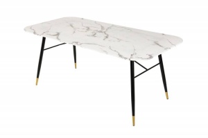 MASA STIL MODERN 140CM , PARIS, COD 41881, BLAT STICLA SI METAL - Img 5