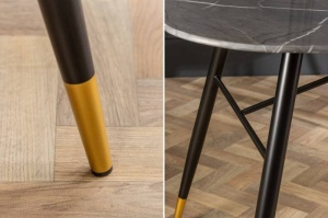 MASA STIL MODERN 140CM , PARIS, COD 41882, BLAT STICLA SI METAL - Img 4