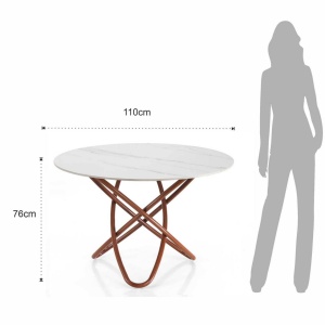 MASA SUFRAGERIE 110CM, HULA HOOP, COD 5755, STIL MODERN, REALIZAT DIN METAL SI CERAMICA - Img 5