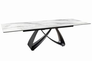 MASA SUFRAGERIE, INFINITY 180/260CM, DIN CERAMICA/STICLA MARMURA ALBA SI METAL, ARTIM GROUP SELECTION - Img 2