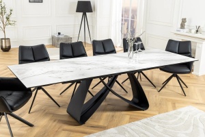 MASA SUFRAGERIE, INFINITY 180/260CM, DIN CERAMICA/STICLA MARMURA ALBA SI METAL, ARTIM GROUP SELECTION - Img 5