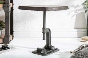 MASUTA DE CAFEA 43CM, FACTORY, COD 39292, DIN LEMN MASIV DE MANGO, STIL INDUSTRIAL - Img 2