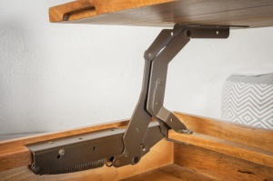 MASUTA DE CAFEA 80CM, FACTORY, DIN LEMN MASIV MANGO, COD 40300, ASPECT INDUSTRIAL - Img 5