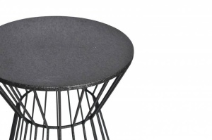 MASUTA DE CAFEA, ABSTRACT 55CM, DIN METAL DE CULOARE NEAGRA, COD 43507, REALIZATA MANUAL - Img 2