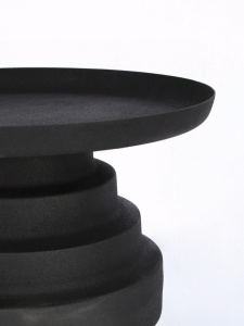 MASUTA DE CAFEA AMBA 40 NEAGRA, CONFECTIONATA DIN OTEL, STIL MODERN - Img 2
