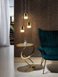 MASUTA DE CAFEA AROS DIN METAL SI OGLINDA, COD 287760 STIL MODERN SCHULLER