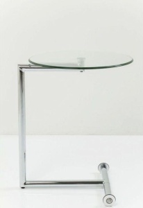 MASUTA DE CAFEA EASY LIVING 46 CM, TRANSPARENTA, CONFECTIONATA DIN ALUMINIU SI STICLA, STIL MODERN - Img 4