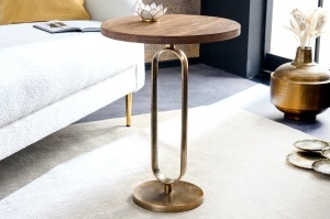 MASUTA DE CAFEA , ELEGANCE 60CM, DIN METAL SI BLAT DIN LEMN DE MANGO, ARTIM GROUP SELECTION