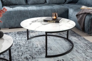 MASUTA DE CAFEA, ELEGANCE 80CM, COD 41887, DIN METAL SI STICLA, DESIGN MODERN