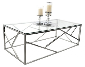 MASUTA DE CAFEA GLAMOR CT020 120X60 DIN METAL SI STICLA - Img 8