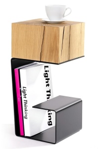 MASUTA DE CAFEA NEAGRA EGON DIN LEMN STIL MODERN B2 - Img 2