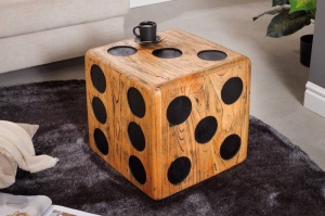 MASUTA DE CAFEA/NOPTIERA 40CM, CUBE, LEMN MASIV, DESIGN MODERN, COD 41811 - Img 1