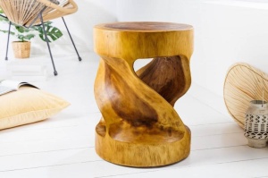 MASUTA DE CAFEA/TABURET 35CM, ARTE, LEMN MASIV, DESIGN MODERN, COD 41808 - Img 1