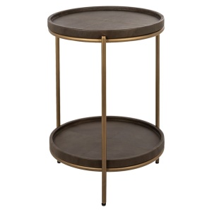MASUTA DE CAFEA ZILON 44,5Ø, 825281, CONFECTIONATA DIN METAL, MDF SI PIELE, STIL MODERN - Img 2