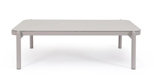 MASUTA DE GRADINA FLORENCIA MOON BEJ, CONFECTIONATA DIN ALUMINIU SI STICLA, STIL MODERN - Img 2