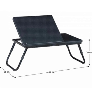 Măsuţa pentru notebook/suport pentru tablete, negru, EVALD, 0000072273