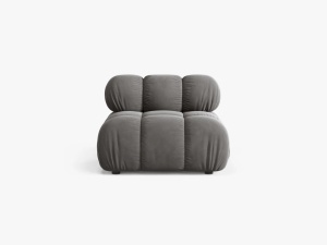 MODUL CANAPEA BELLIS, GRI DESCHIS, CU TAPITERIE DIN CATIFEA BLUVEL, MICADONI
