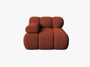 MODUL CANAPEA BELLIS, PE STANGA, CARAMIZIU, CU TAPITERIE DIN TEXTIL 3D SONIC, MICADONI