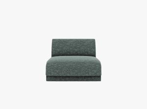 MODUL CANAPEA MILEY, CU SPATAR, VERDE BANEZINA, CU TAPITERIE DIN TEXTIL CHENILLE HAGA, MICADONI
