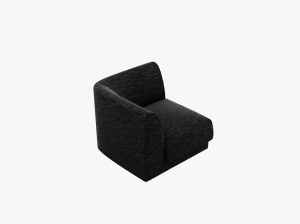 MODUL CANAPEA MILEY, GRI ANTRACIT, CU TAPITERIE DIN TEXTIL CHENILLE EDEN, MICADONI - Img 3