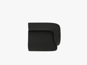 MODUL CANAPEA MILEY, PE DREAPTA, NEGRU, CU TAPITERIE DIN TEXTIL BOUCLE BALOO, MICADONI - Img 3