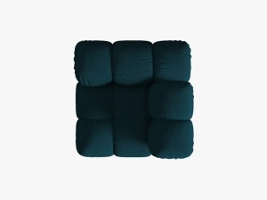 MODUL COLTAR BELLIS, ALBASTRU MARIN, CU TAPITERIE DIN TEXTIL 3D SONIC, MICADONI - Img 3