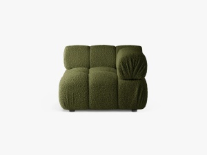 MODUL COLTAR BELLIS, VERDE, CU TAPITERIE DIN TEXTIL BOUCLE ROLF, MICADONI