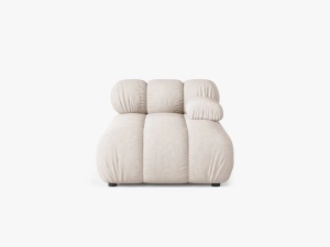 MODUL SEZLONG COLTAR BELLIS, PE DREAPTA, BEJ, CU TAPITERIE DIN TEXTIL STRUCTURAT LIBERTY, MICADONI