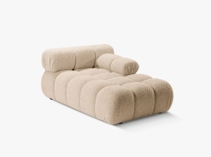 MODUL SEZLONG COLTAR BELLIS, PE DREAPTA NISIPIU, CU TAPITERIE DIN TEXTIL BOUCLE ROLF, MICADONI - Img 2