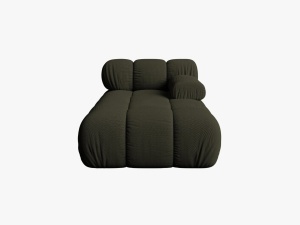 MODUL SEZLONG COLTAR BELLIS, PE DREAPTA, VERDE AMAZON, CU TAPITERIE DIN TEXTIL 3D, MICADONI