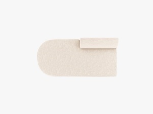 MODUL SEZLONG MILEY, PE STANGA, BEJ FILDES, CU TAPITERIE DIN TEXTIL CHENILLE EDEN, MICADONI - Img 4