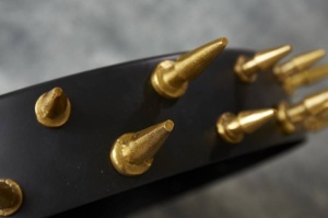 OGLINDA 66CM, ABSTRACT, COD 41766, STIL MODERN, REALIZATA DIN METAL SI STICLA - Img 5