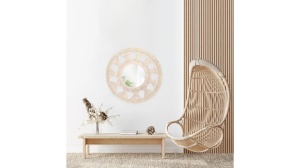 OGLINDA BAIE REA BOHO 322050, 65CM, NATURAL, DIN STICLA, CALITATE SUPERIOARA - Img 2