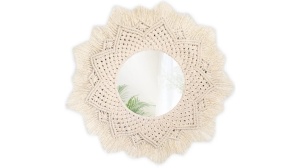 OGLINDA BAIE REA BOHO 322051, 60CM, NATURAL, DIN STICLA, CALITATE SUPERIOARA - Img 3