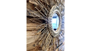 OGLINDA BAIE REA BOHO 322091, 45CM, NATURAL, DIN STICLA, CALITATE SUPERIOARA - Img 4