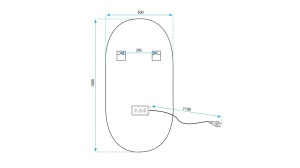 OGLINDA BAIE REA OVL, CU LED, 50x100CM, AURIU PERIAT, DIN STICLA, CALITATE SUPERIOARA - Img 8